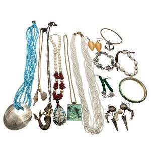 Women's Beach Whimsical Fashion Jewelry - Necklaces Earrings Bracelets Mermaids